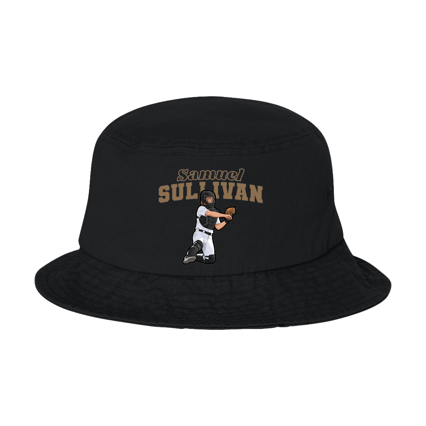 Bucket Cap — Name Arch in Black