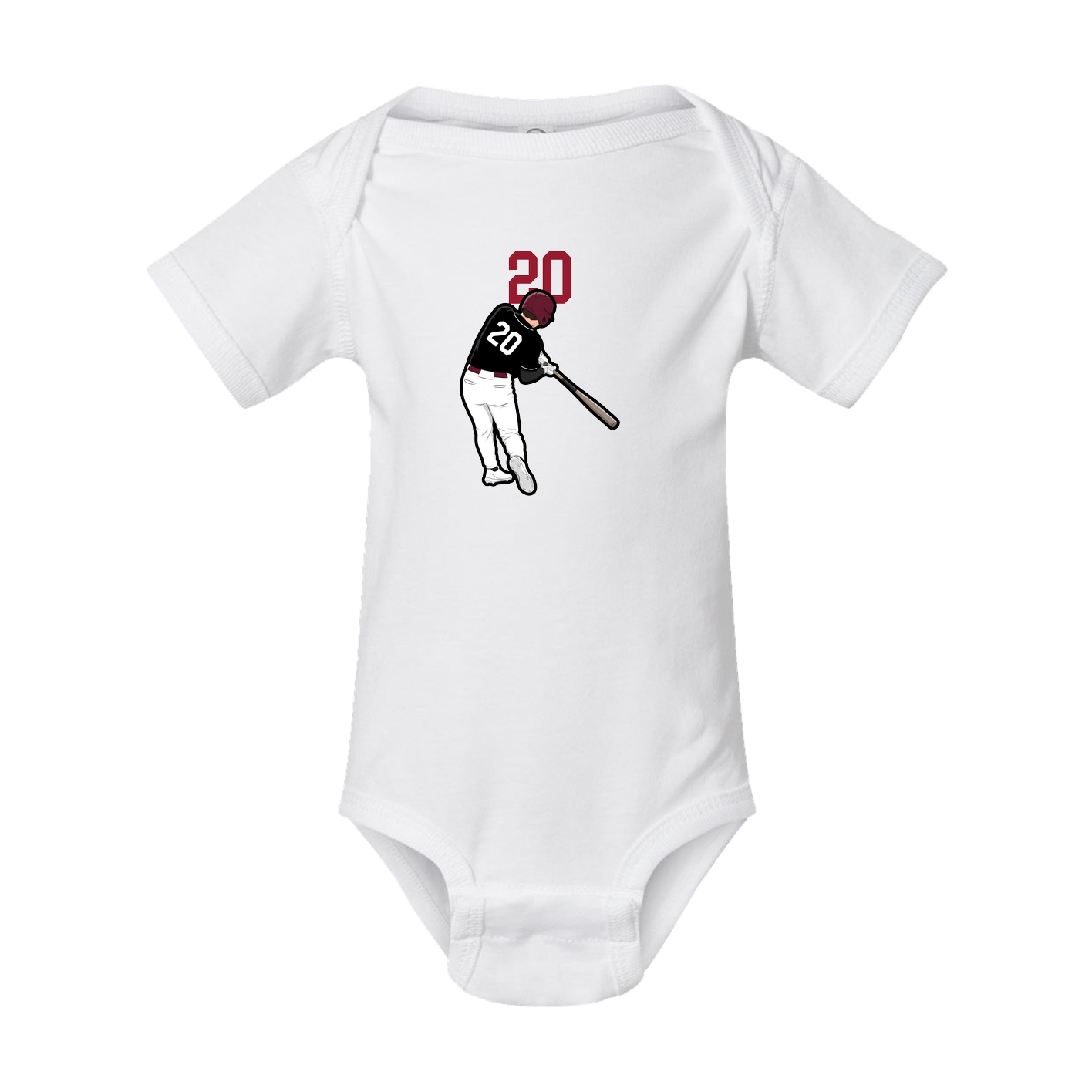Baby Onesie — Number Top in White