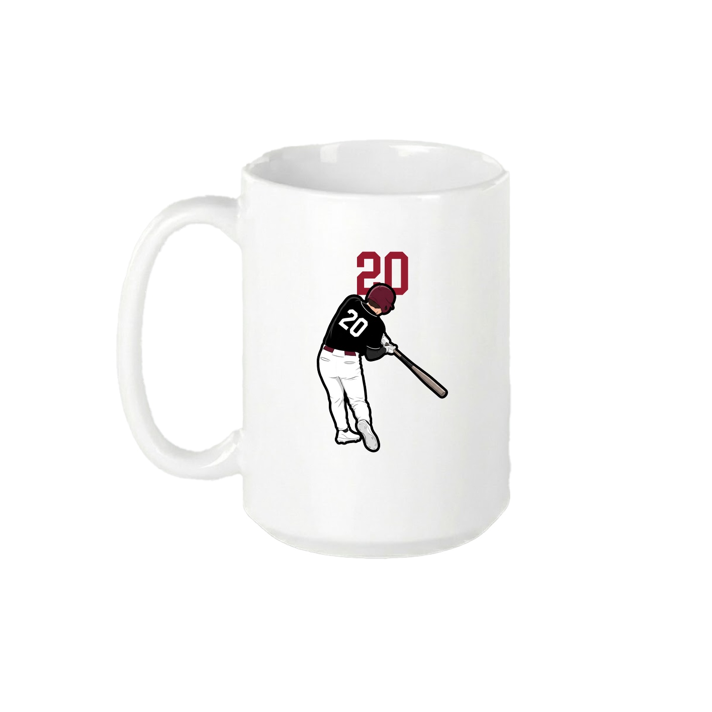 15oz Coffee Mug — Number Top in White