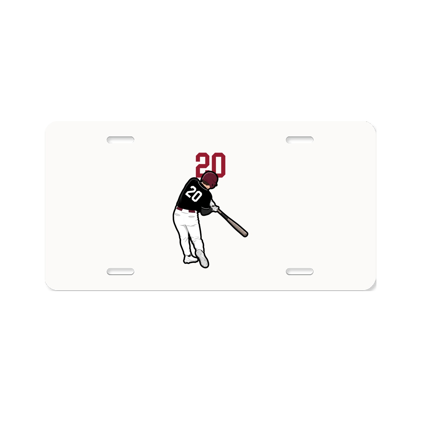 License Plate — Number Top in Classic
