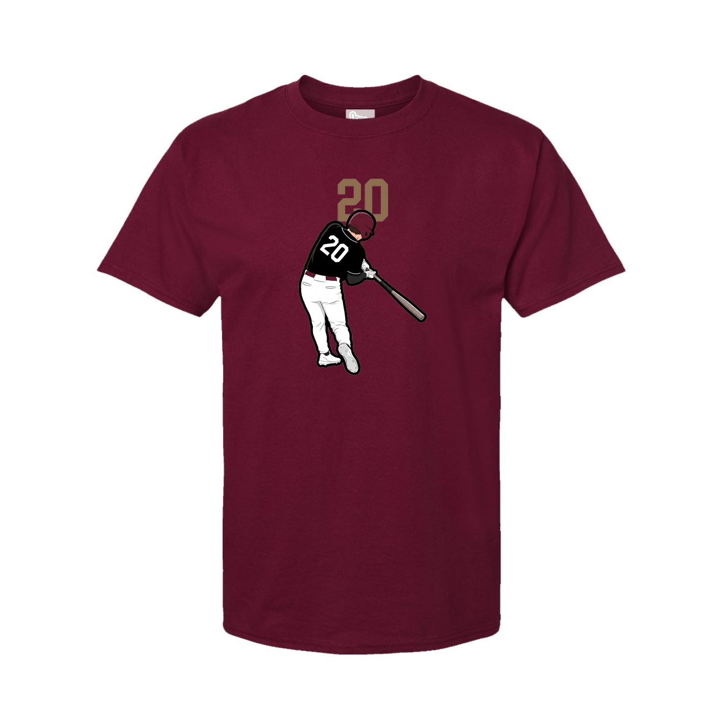 Tee — Number Top in Cardinal