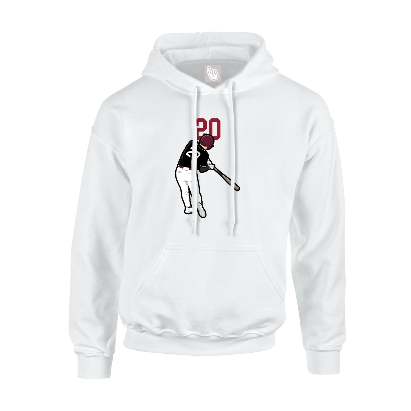 Hoodie — Number Top in White