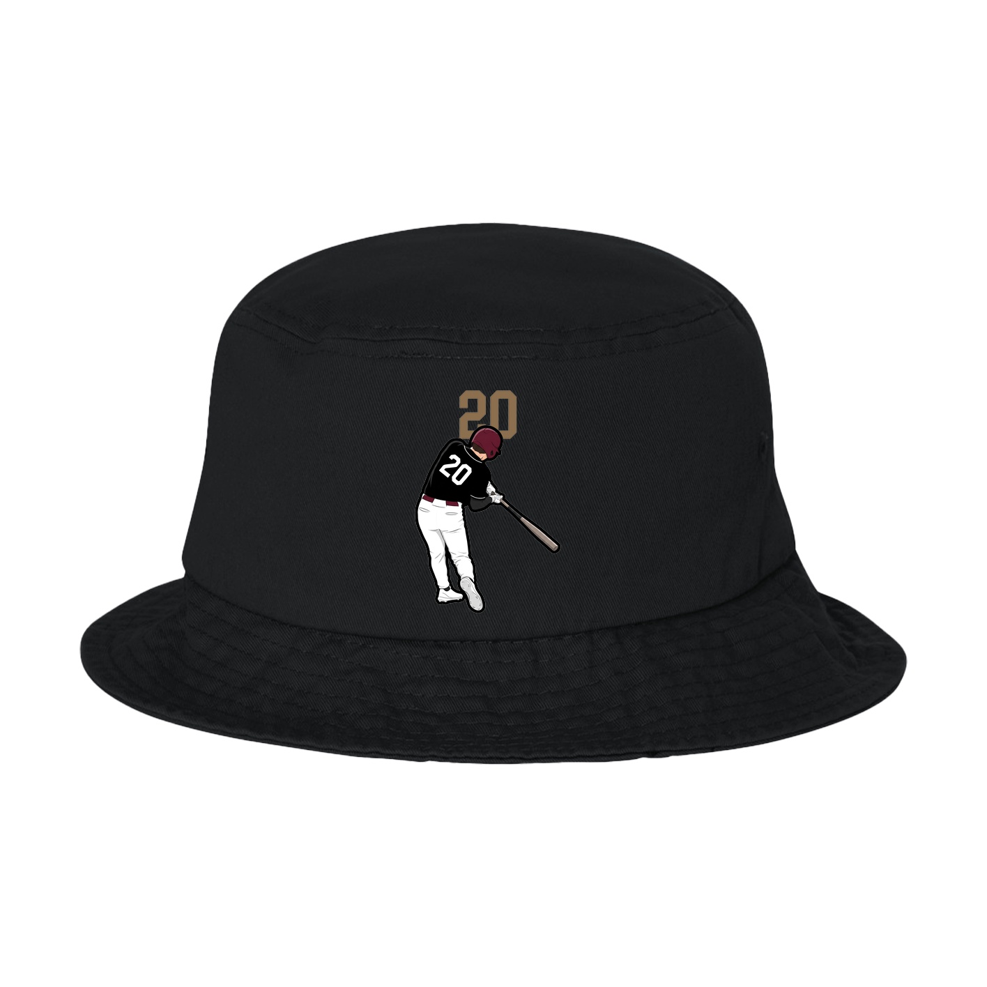 Bucket Cap — Number Top in Black