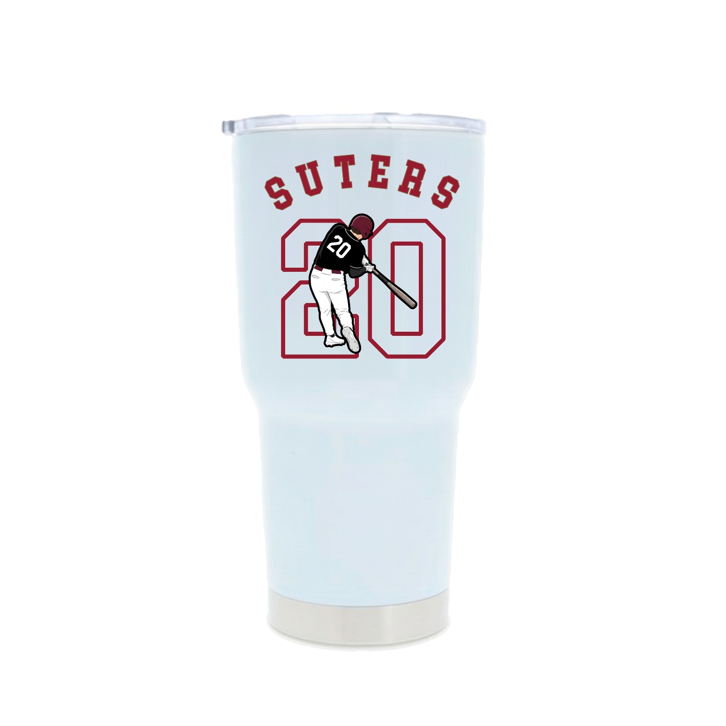 30oz Stainless Steel Tumbler — Shirsey Arch in White