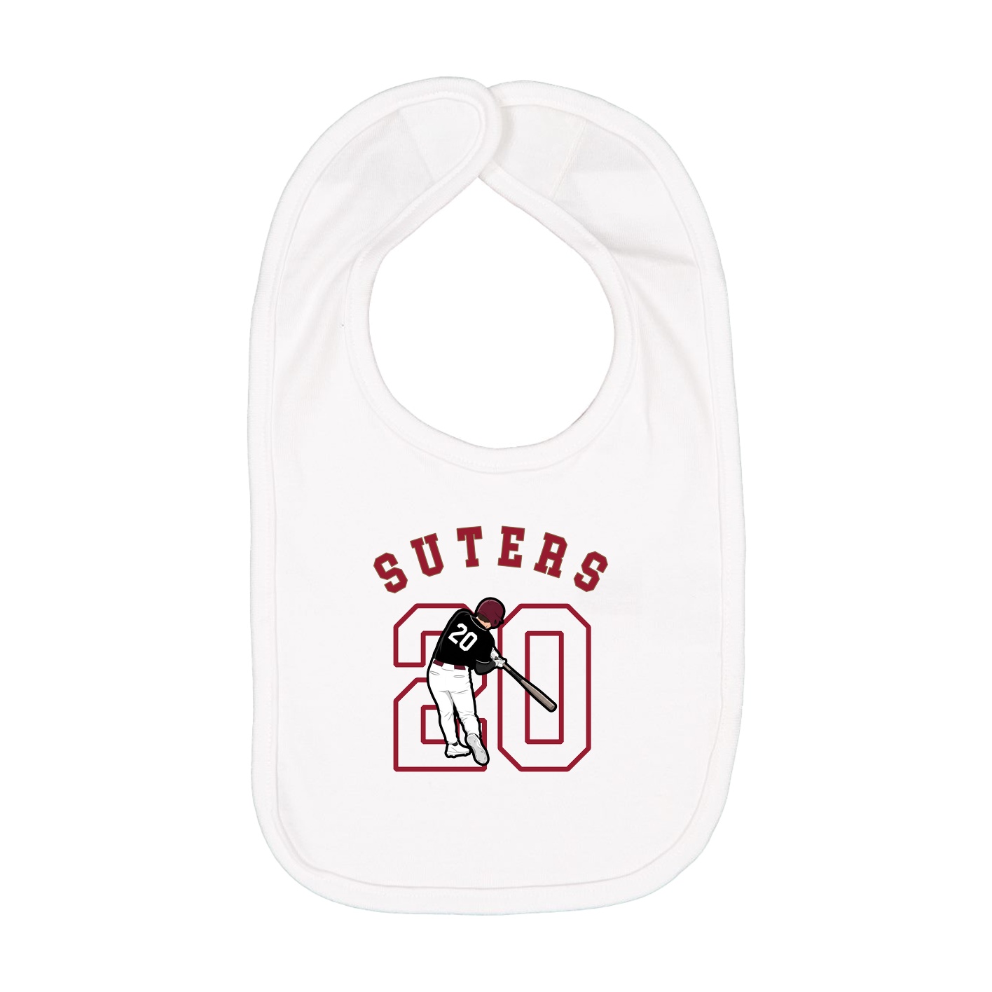 Infant Bib — Shirsey Arch in White