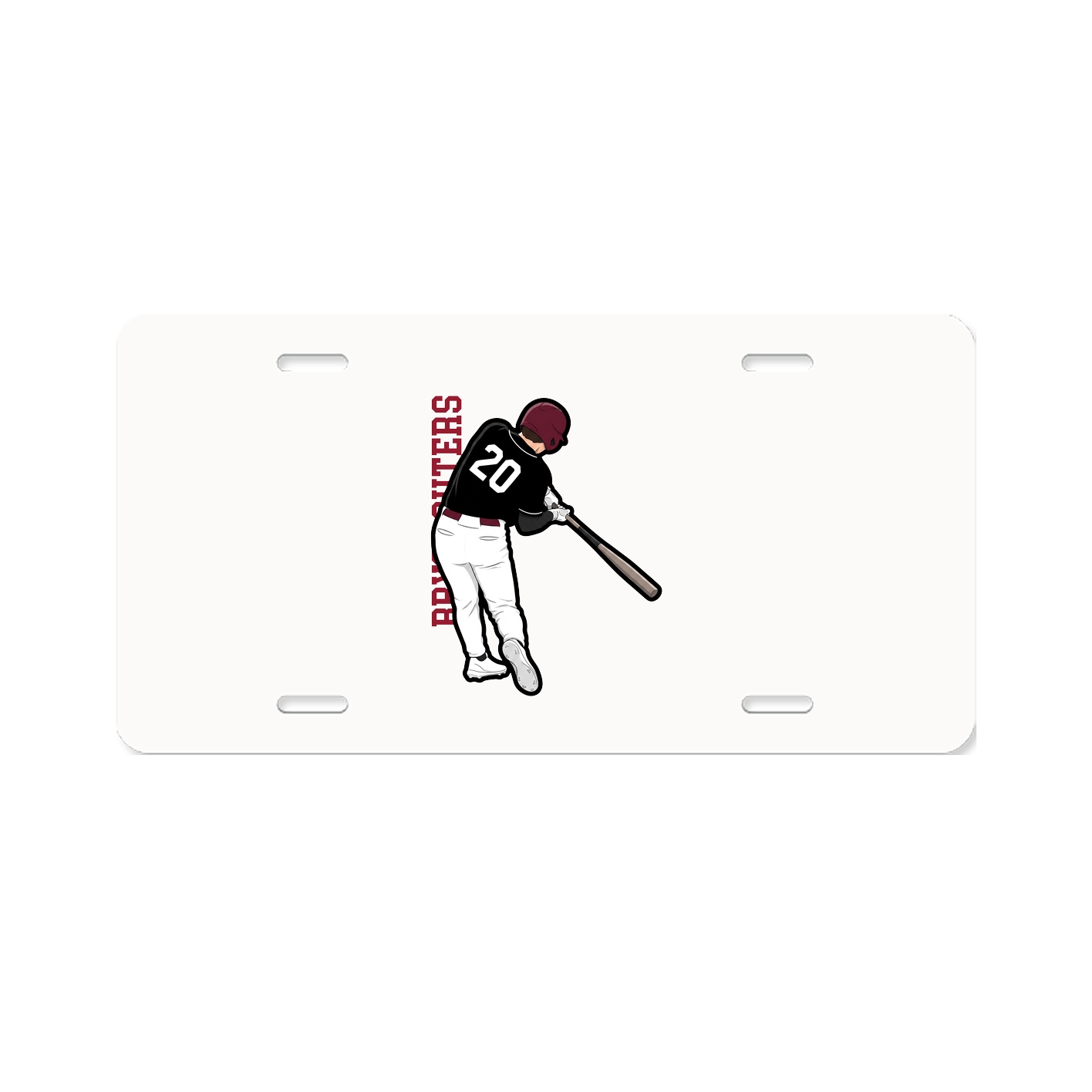 License Plate — Name Vertical in Classic