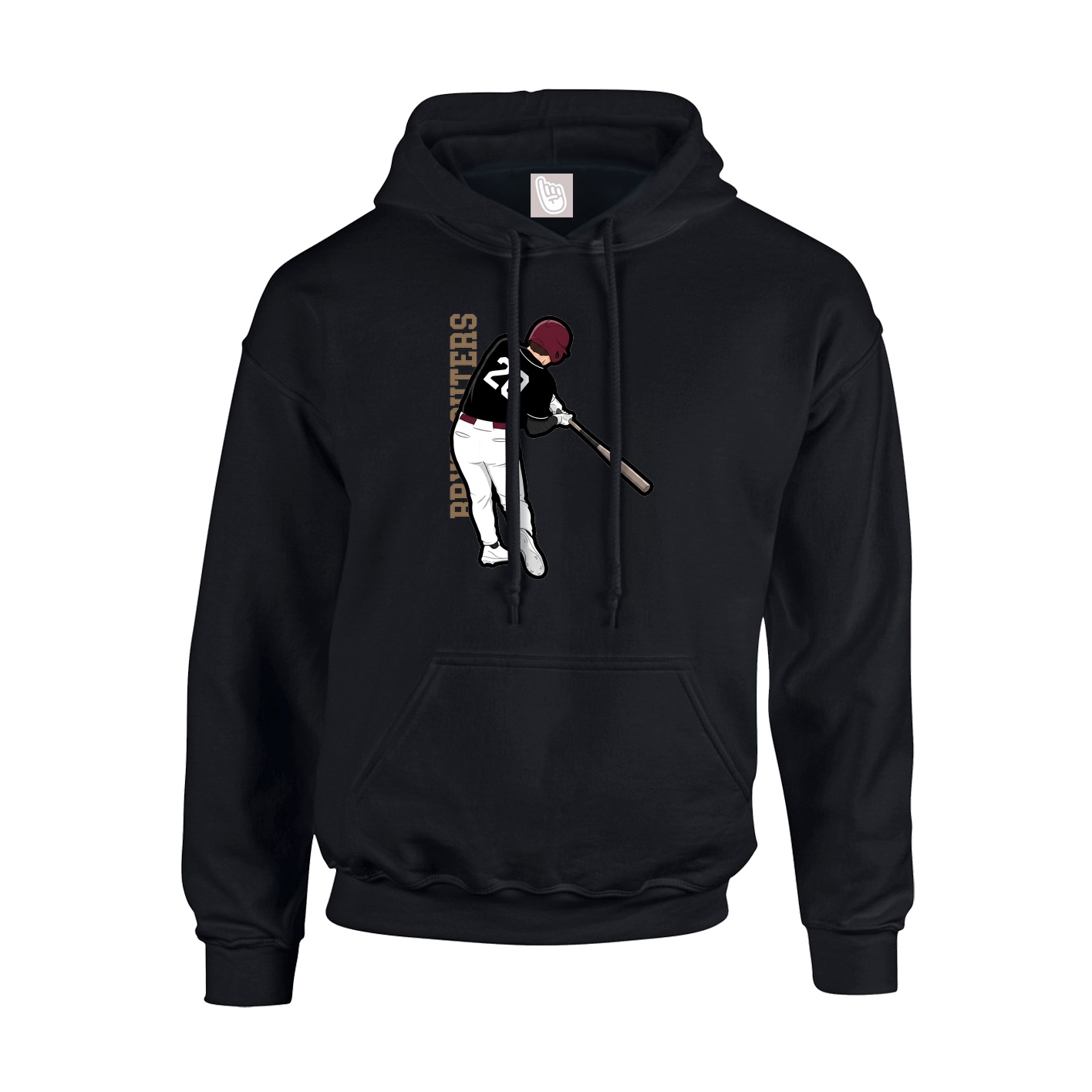 Hoodie — Name Vertical in Black