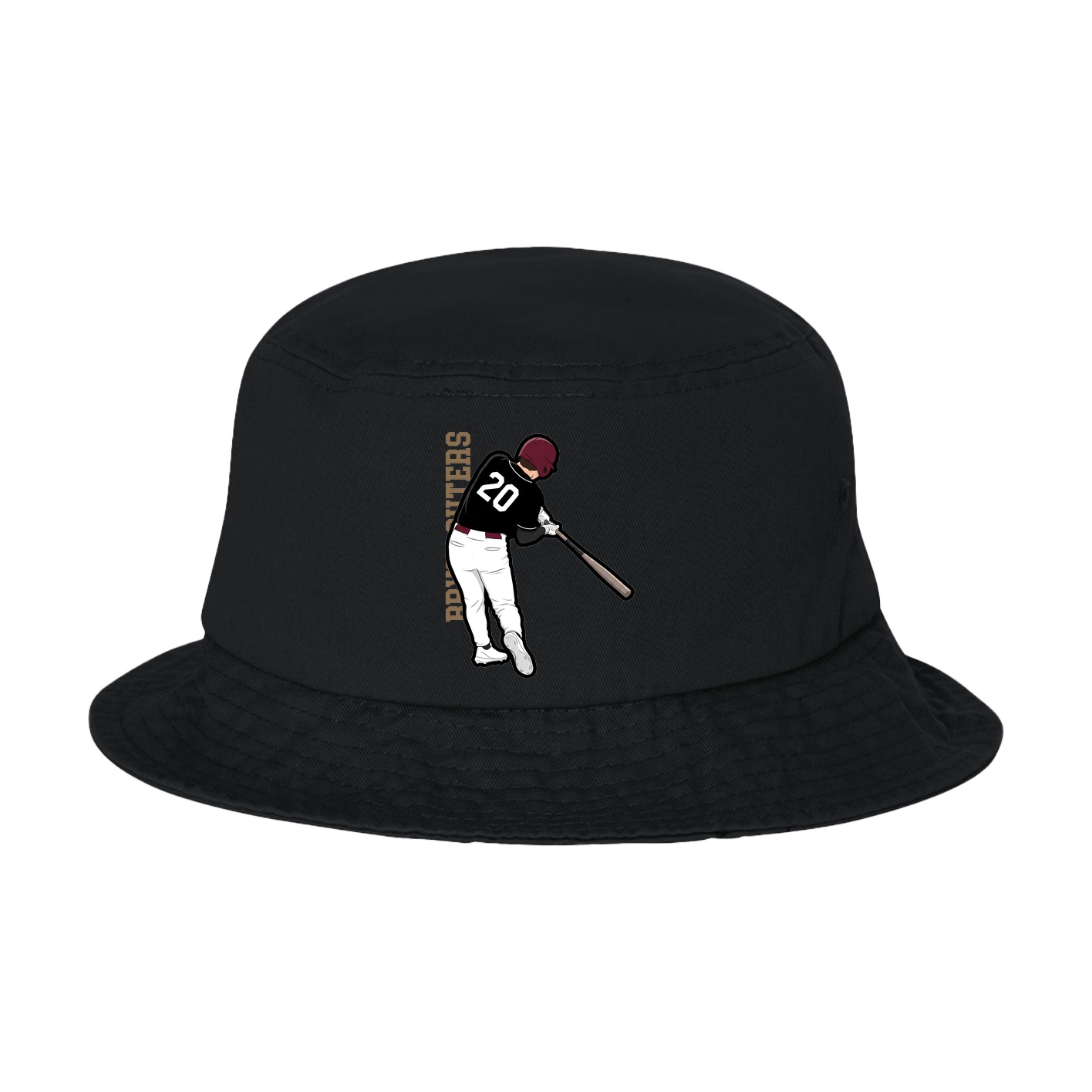 Bucket Cap — Name Vertical in Black