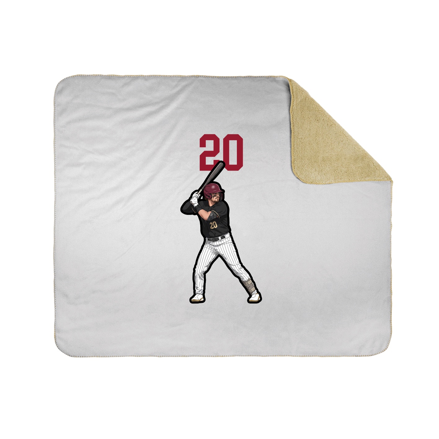 Throw Blanket — Number Top in White