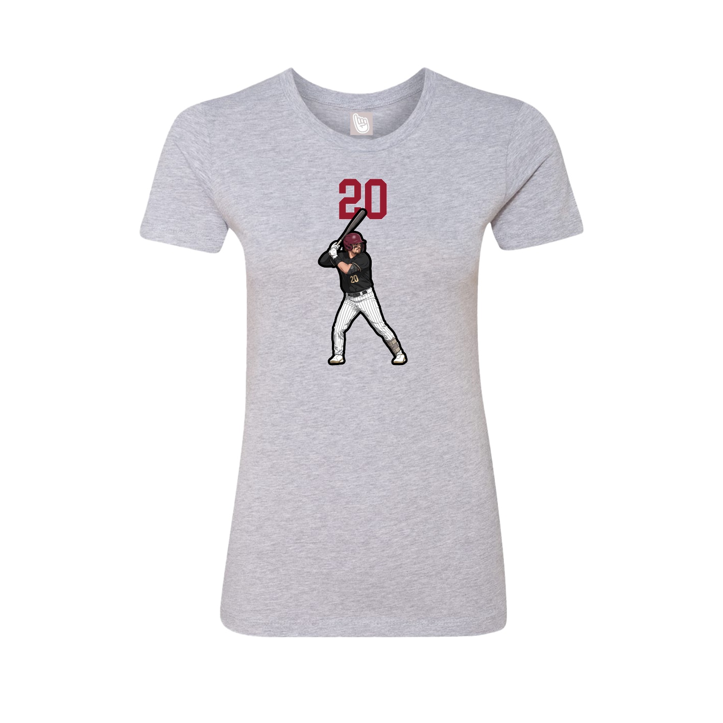 Womens Tee — Number Top in Grey