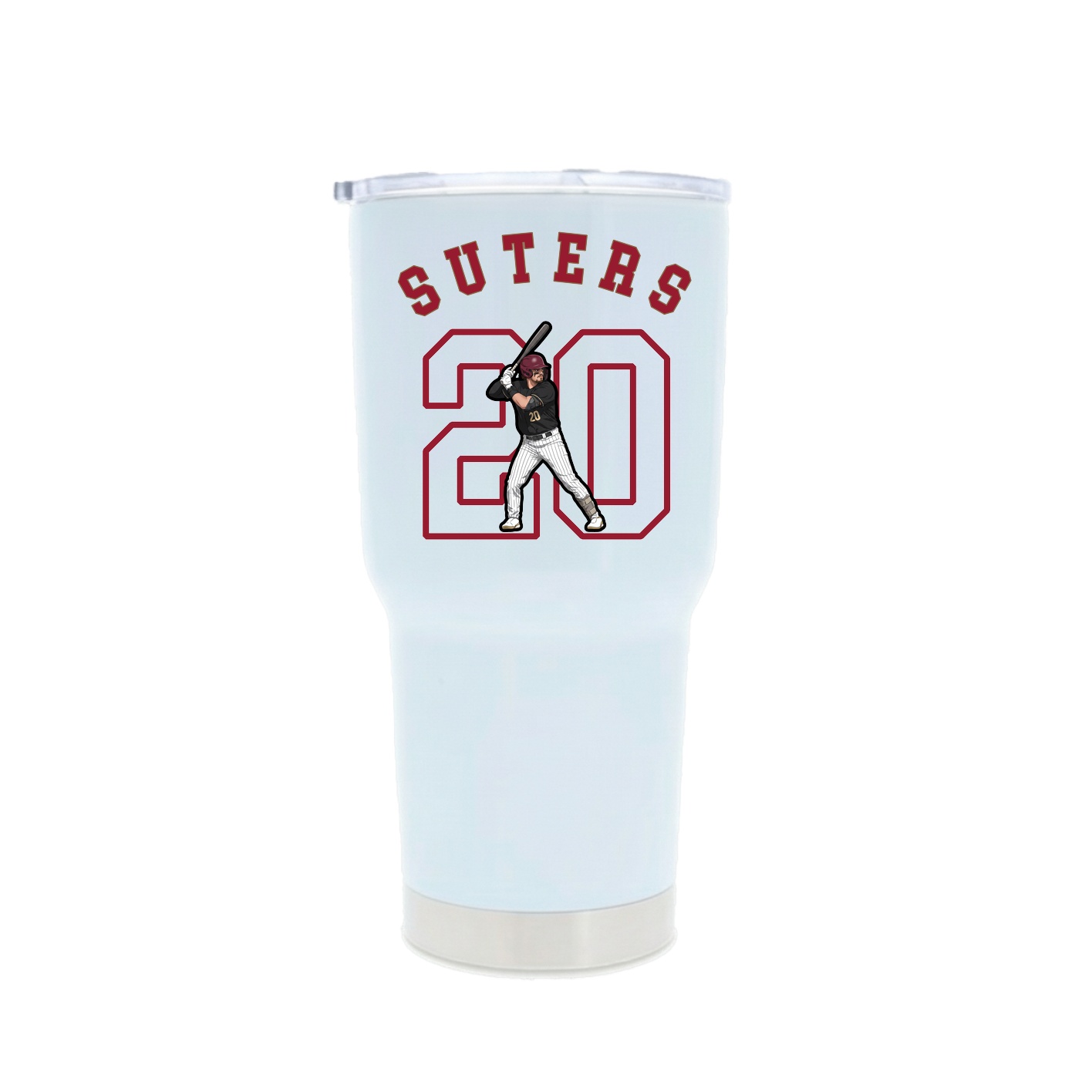 30oz Stainless Steel Tumbler — Shirsey Arch in White