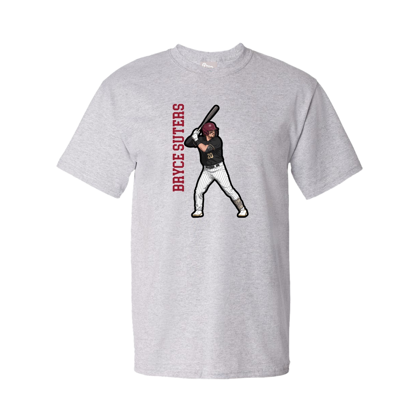 Tee — Name Vertical in Grey