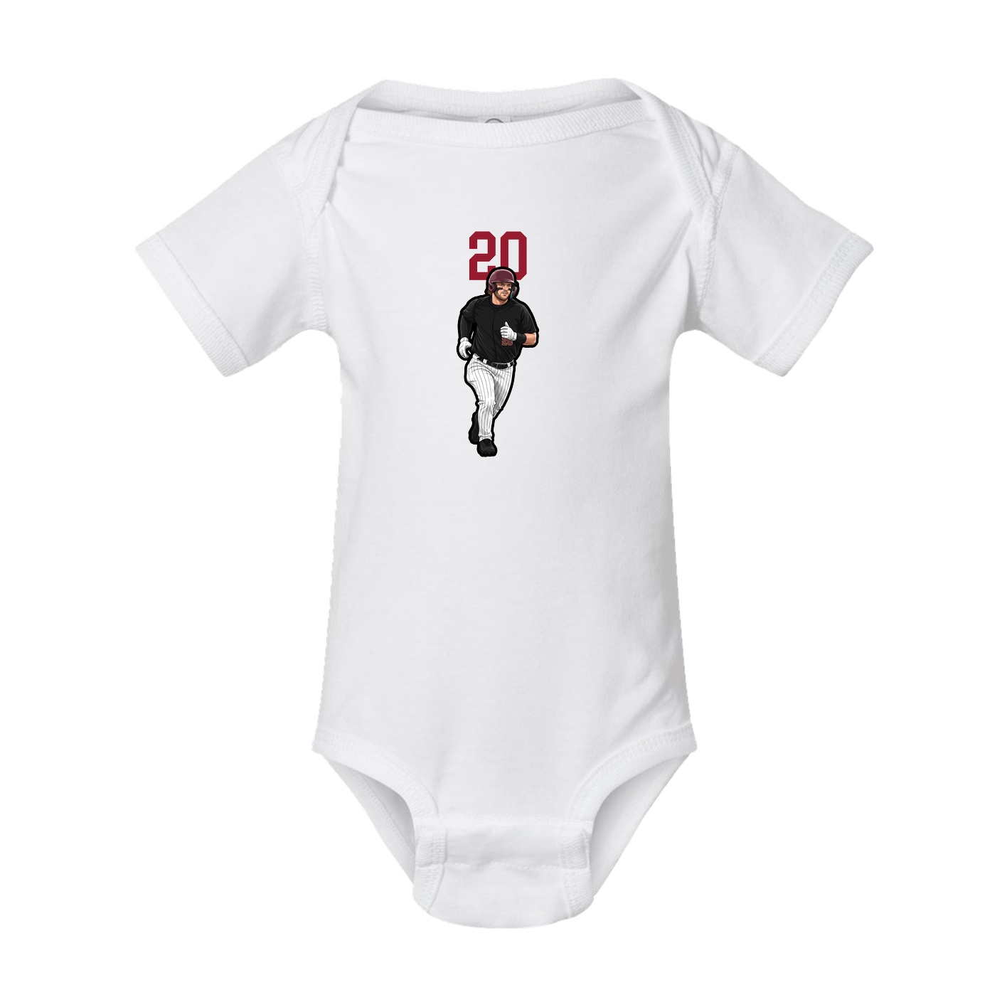 Baby Onesie — Number Top in White