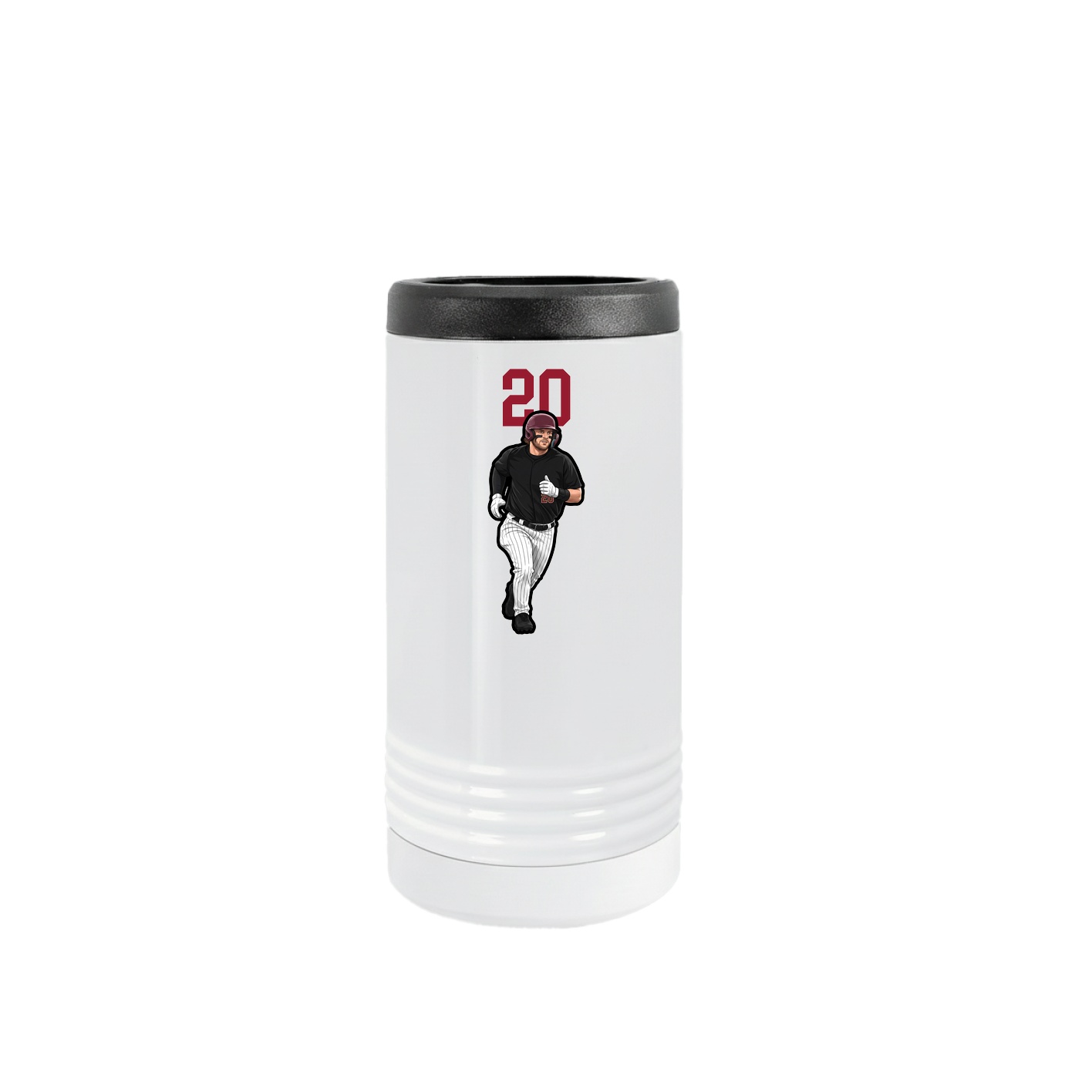 Slim Beverage Holder — Number Top in White