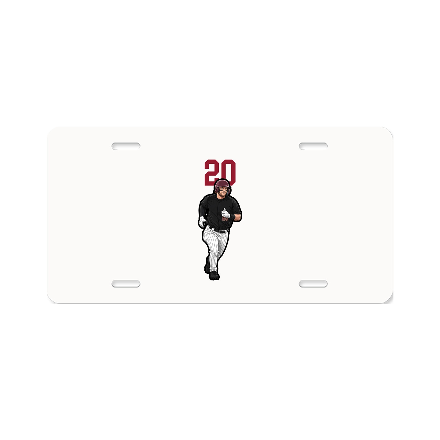License Plate — Number Top in Classic