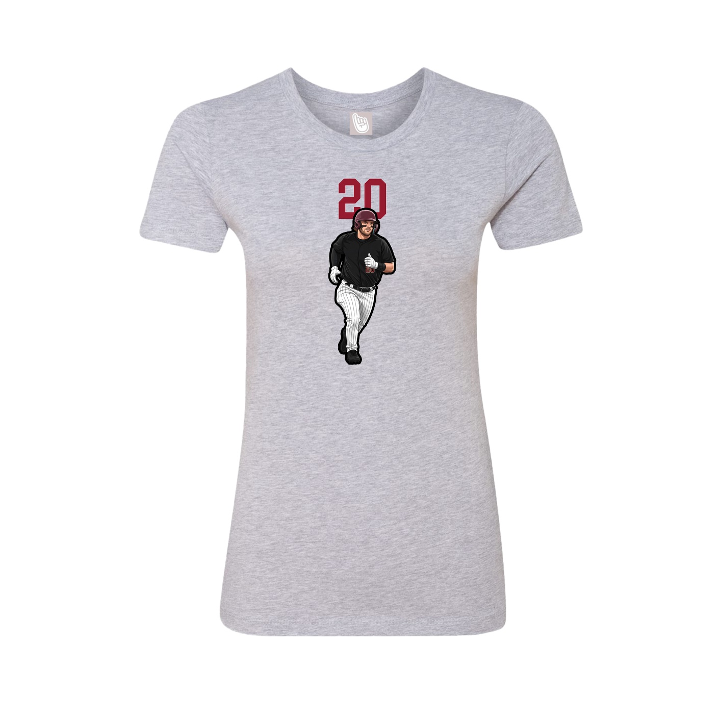 Womens Tee — Number Top in Grey