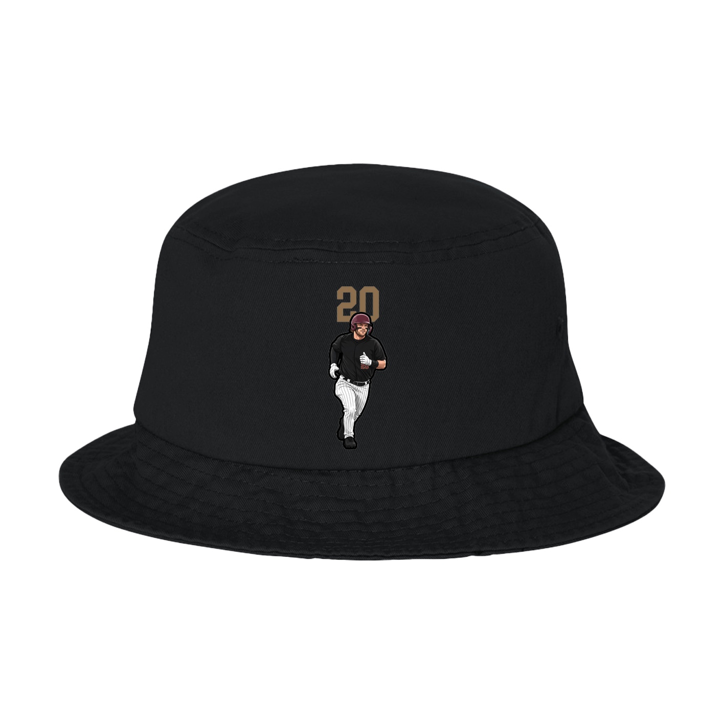 Bucket Cap — Number Top in Black