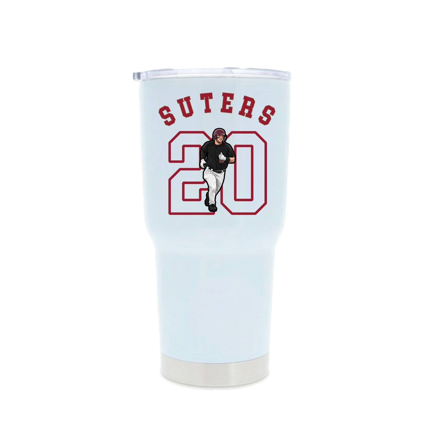 30oz Stainless Steel Tumbler — Shirsey Arch in White