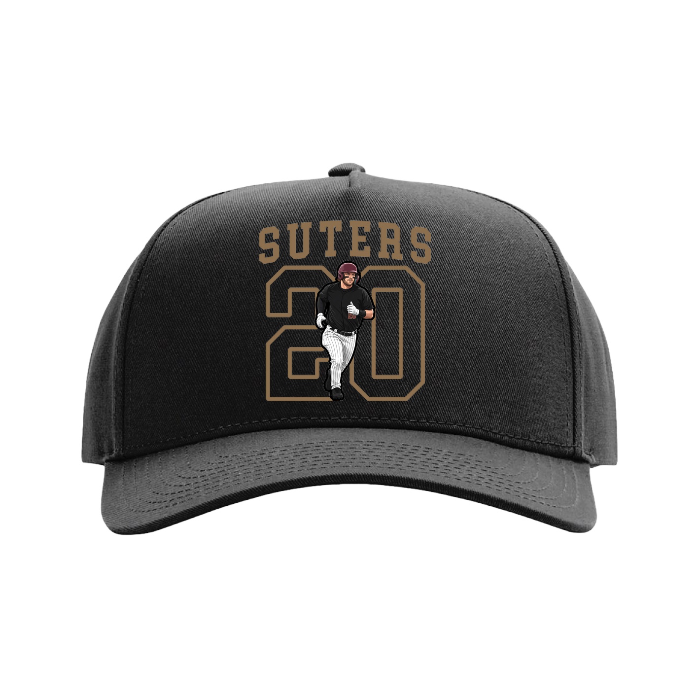 Full Fabric Five-Panel Champ Cap — Shirsey in Black