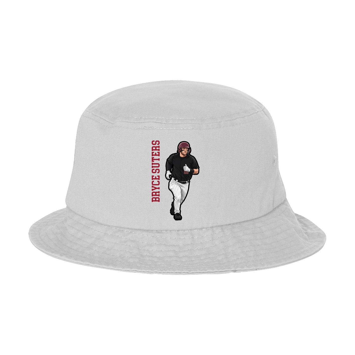 Bucket Cap — Name Vertical in White