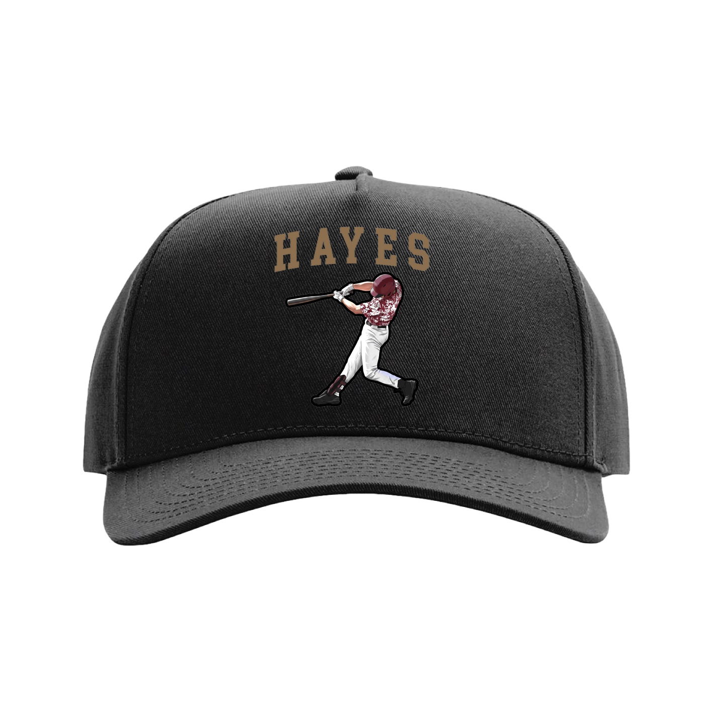 Full Fabric Five-Panel Champ Cap — Shirsey in Black