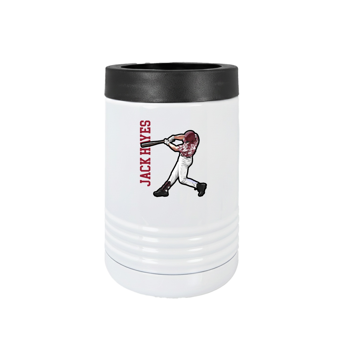 Beverage Holder — Name Vertical in White