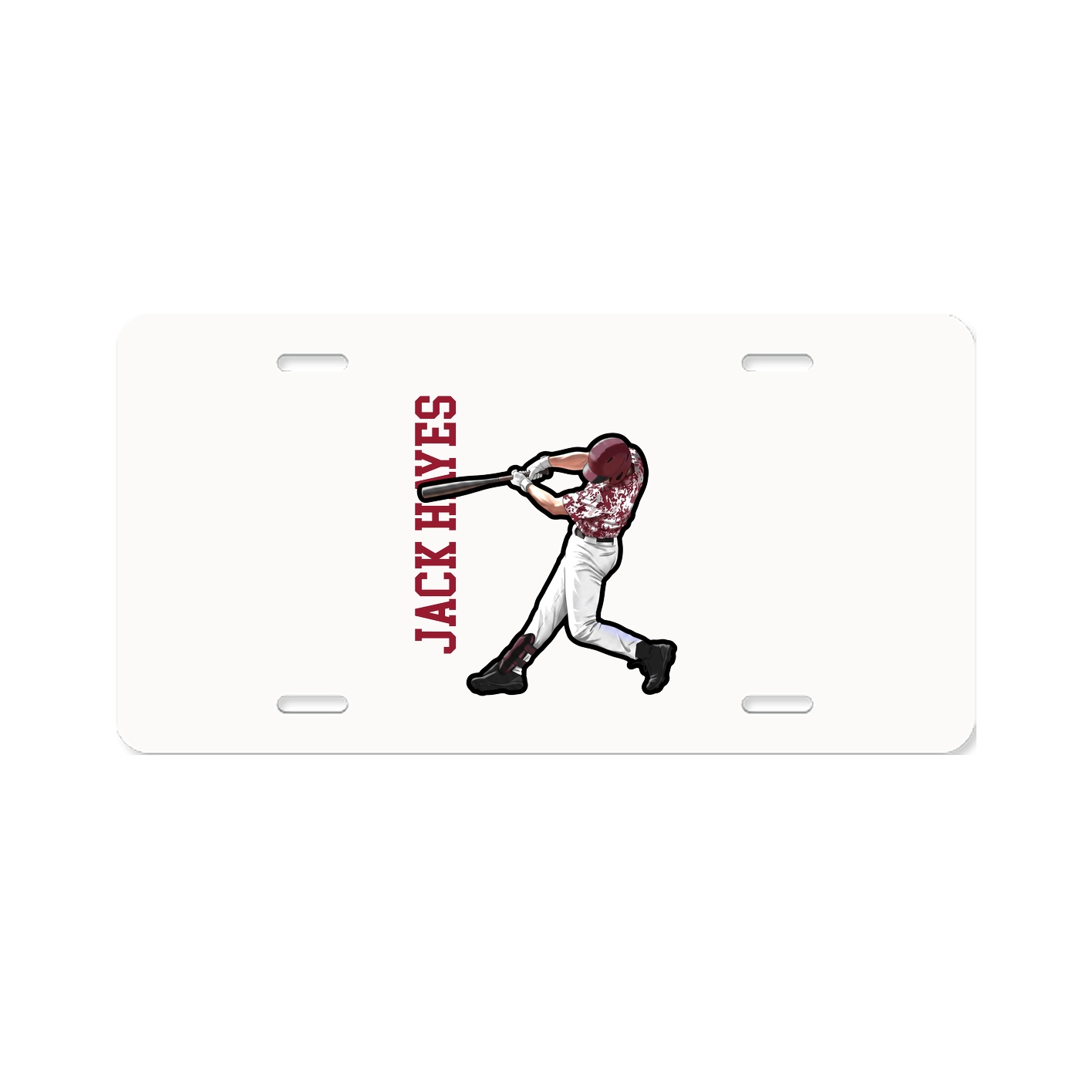 License Plate — Name Vertical in Classic