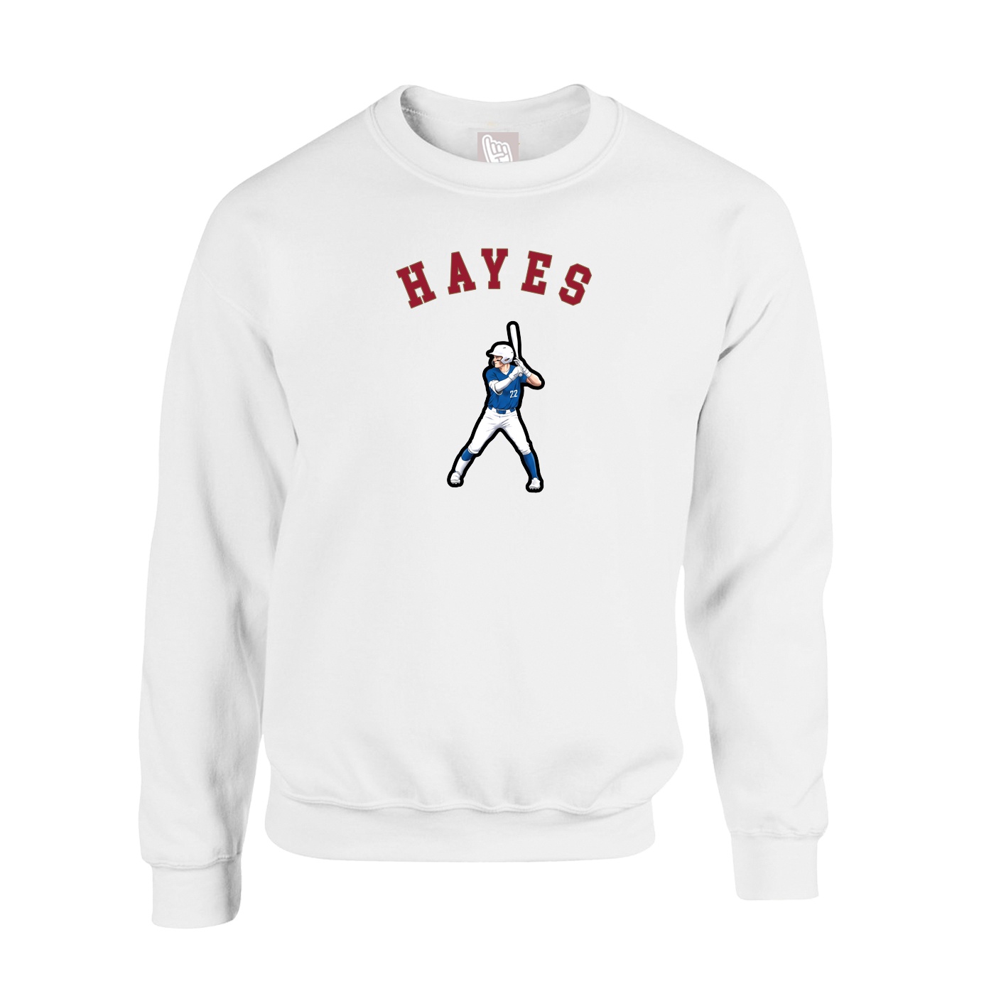 Fleece Crew — Shirsey Arch in White