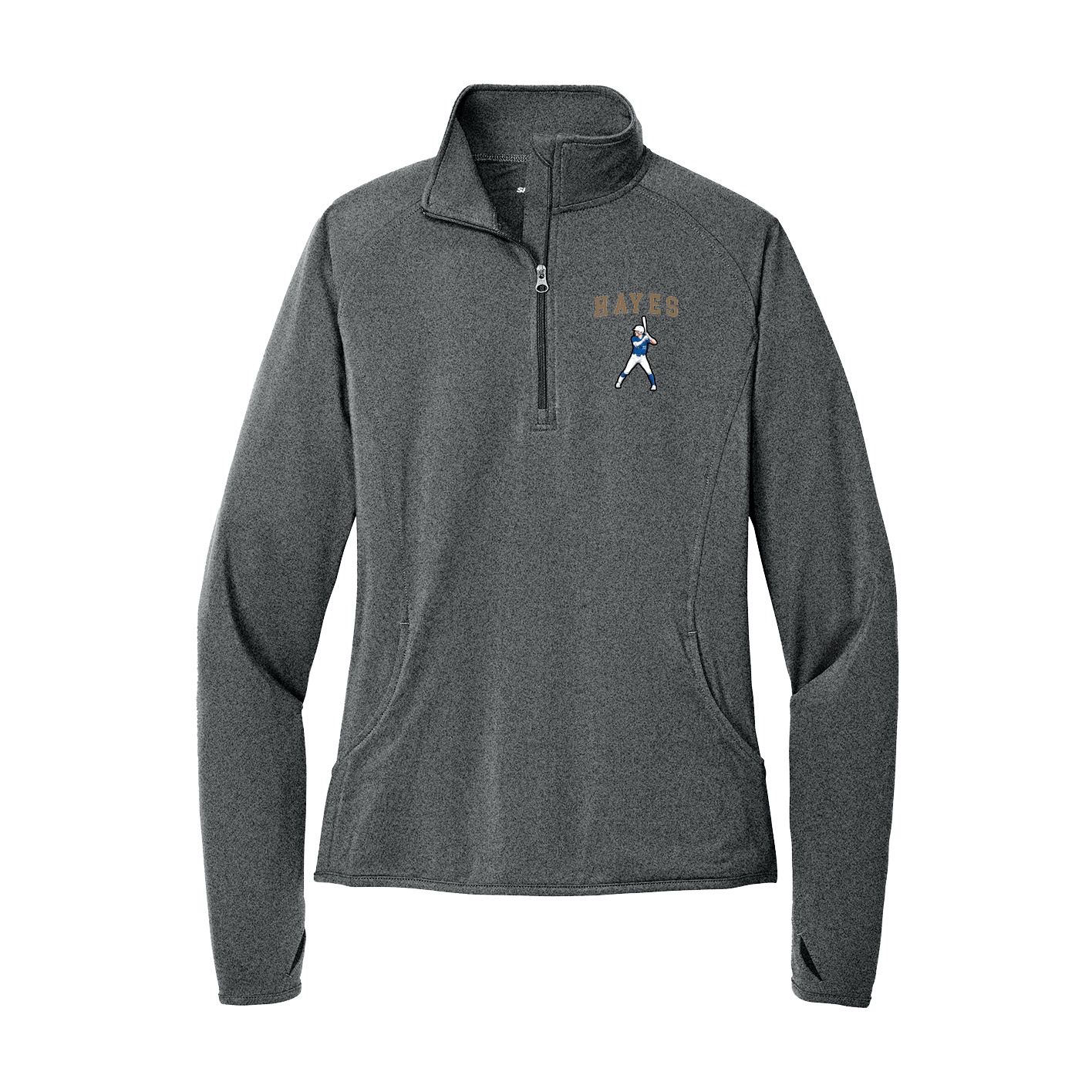 Women's Q-Zip Pullover — Shirsey in Grey