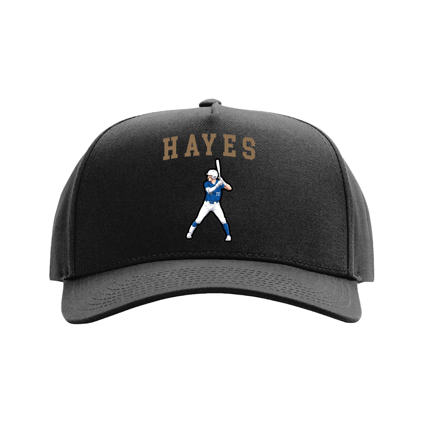 Full Fabric Five-Panel Champ Cap — Shirsey in Black