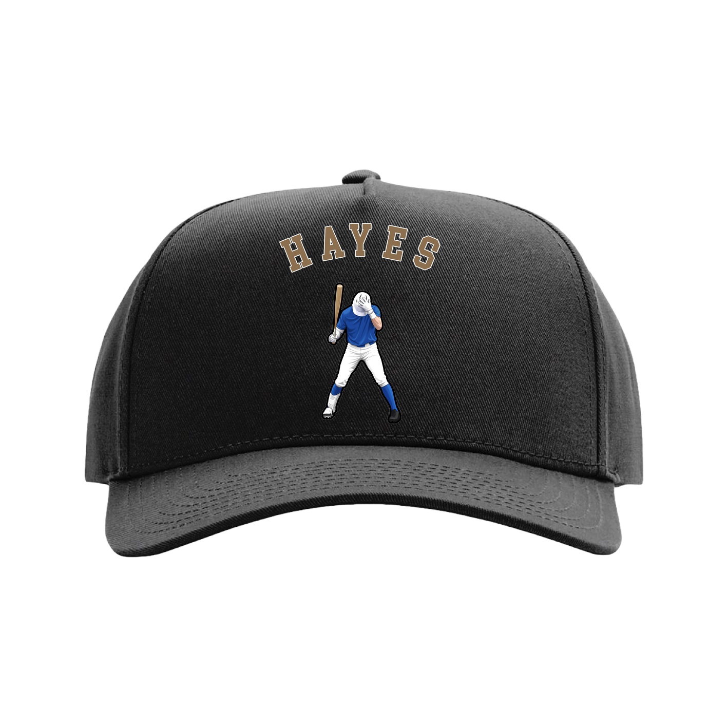 Full Fabric Five-Panel Champ Cap — Shirsey Arch in Black