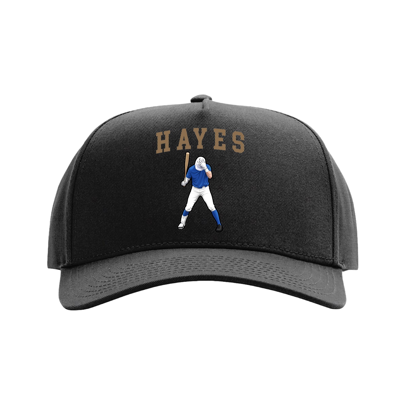 Full Fabric Five-Panel Champ Cap — Shirsey in Black