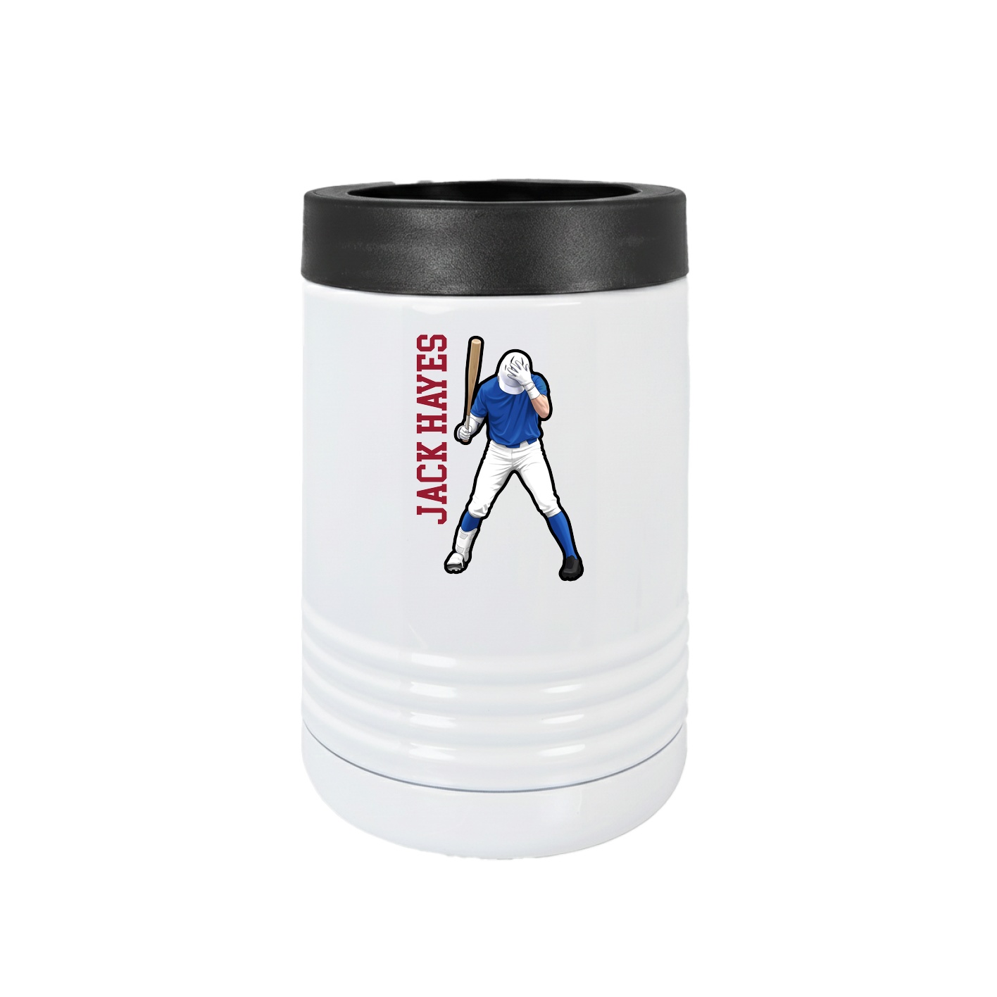 Beverage Holder — Name Vertical in White