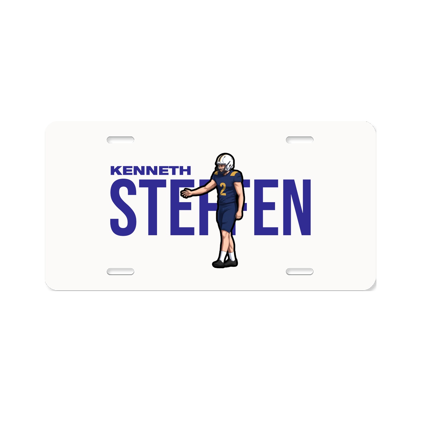 License Plate — Player Name in Classic