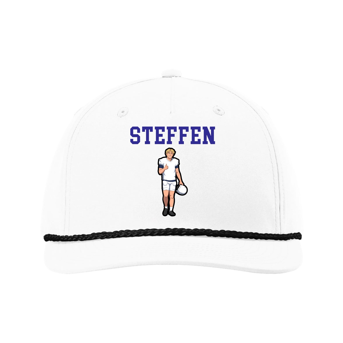 Five-Panel Classic Rope Cap — Shirsey in White