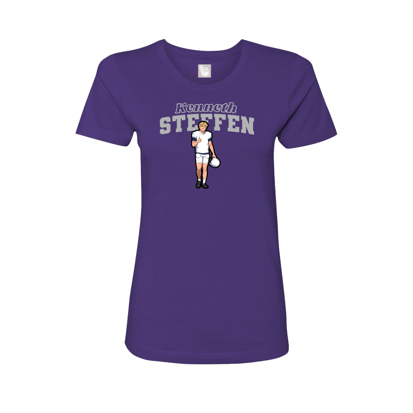 Womens Tee — Name Arch in Purple