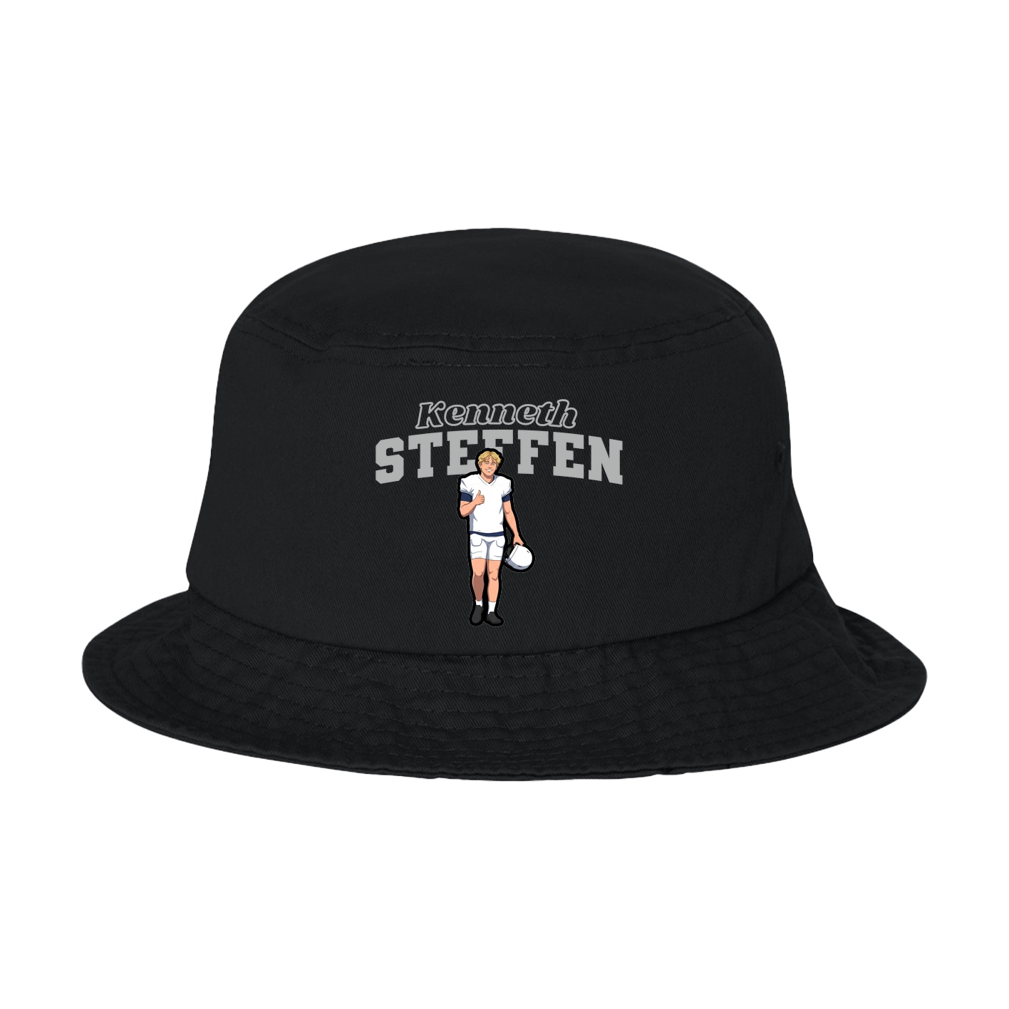 Bucket Cap — Name Arch in Black