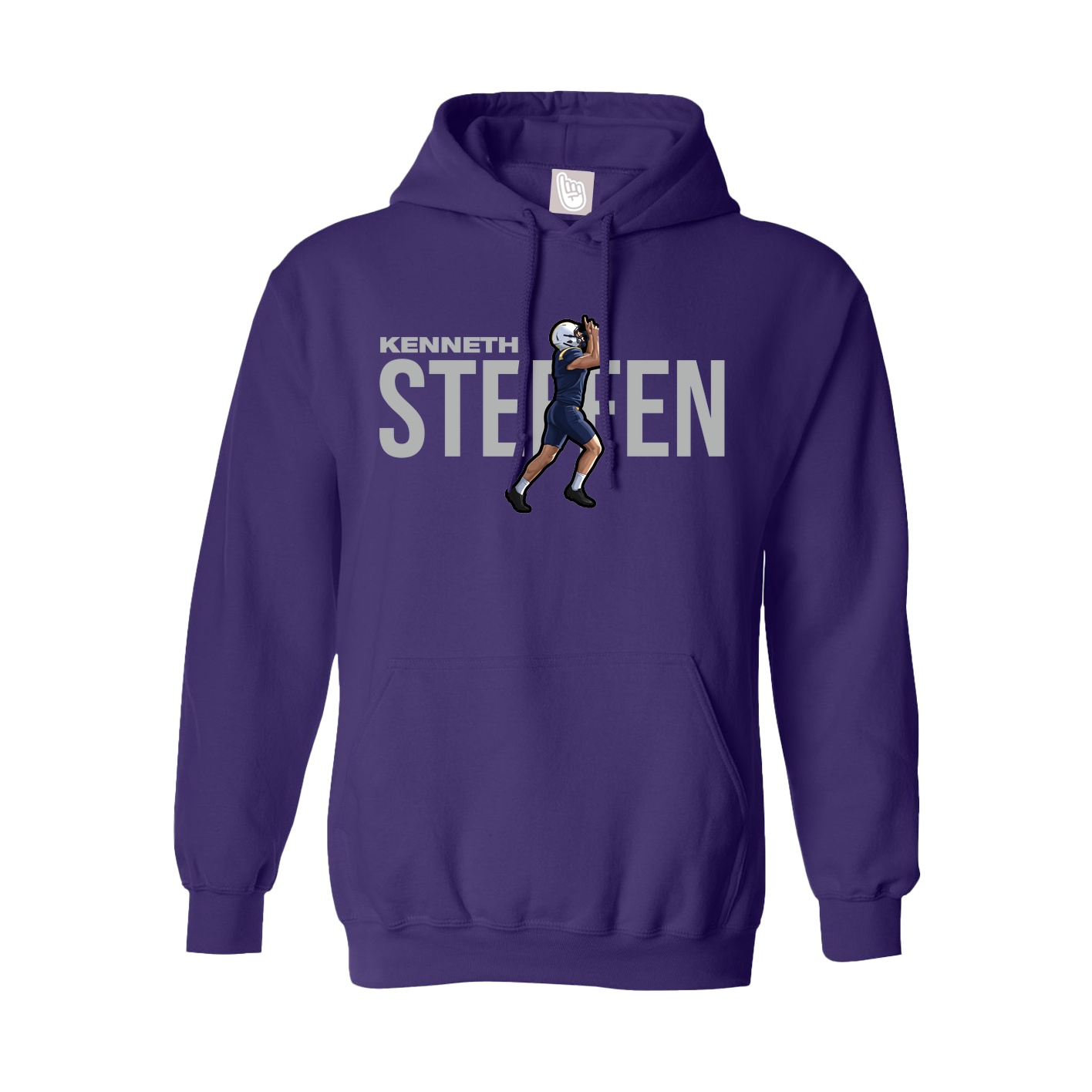 Youth Hoodie — Player Name in Purple