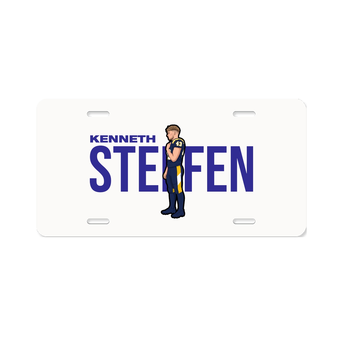 License Plate — Player Name in Classic