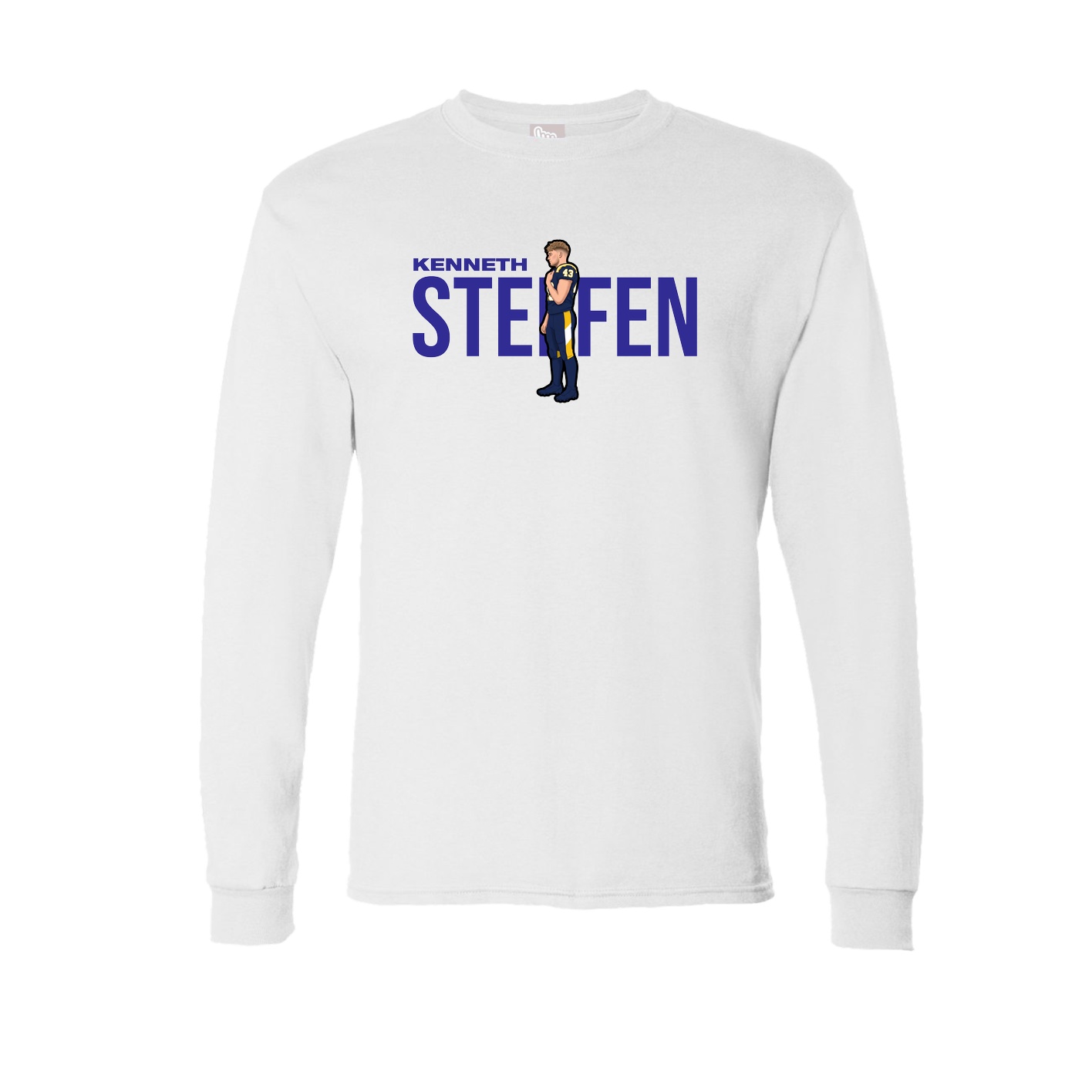Long Sleeve Tee — Player Name in White