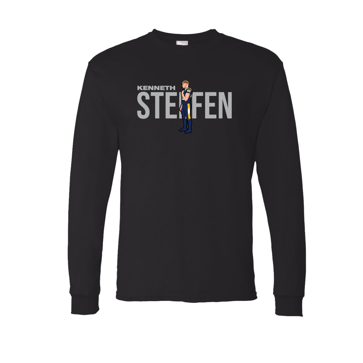 Long Sleeve Tee — Player Name in Black