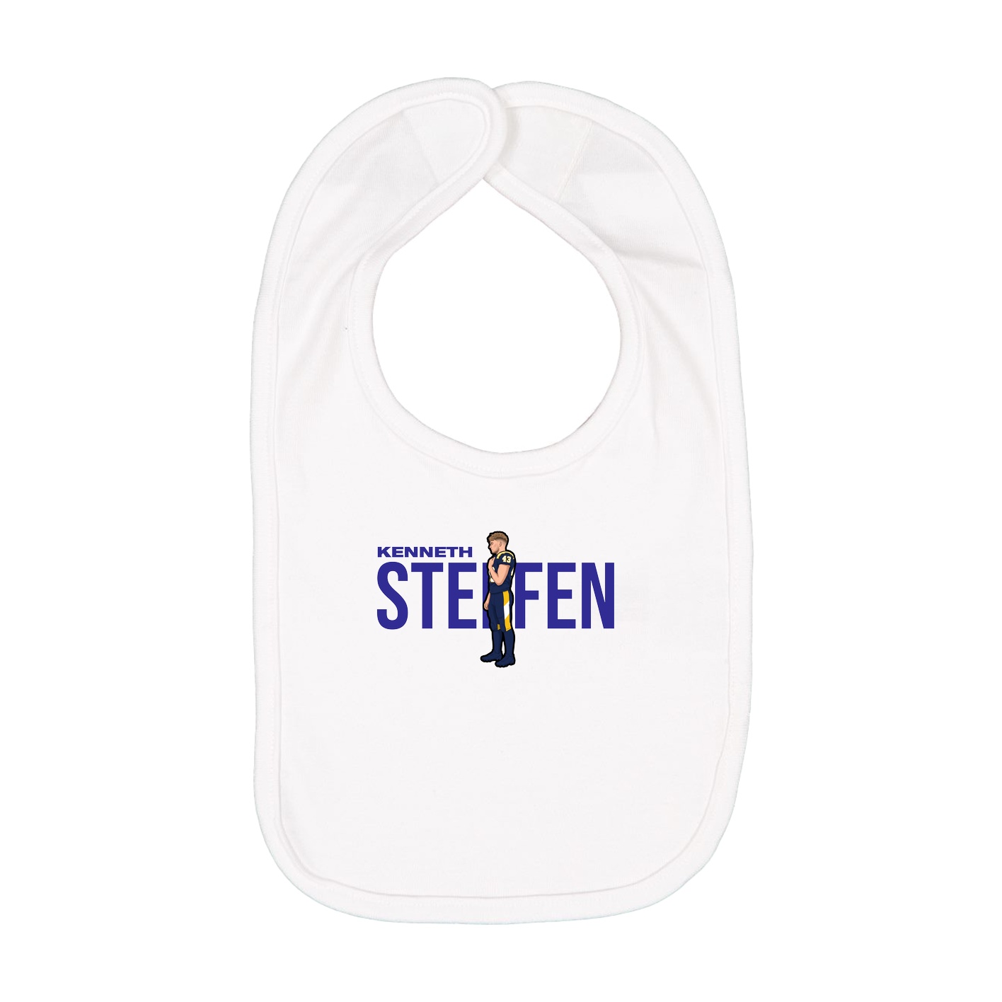 Infant Bib — Player Name in White