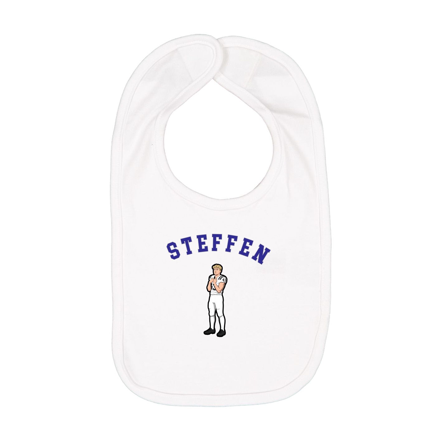 Infant Bib — Shirsey Arch in White