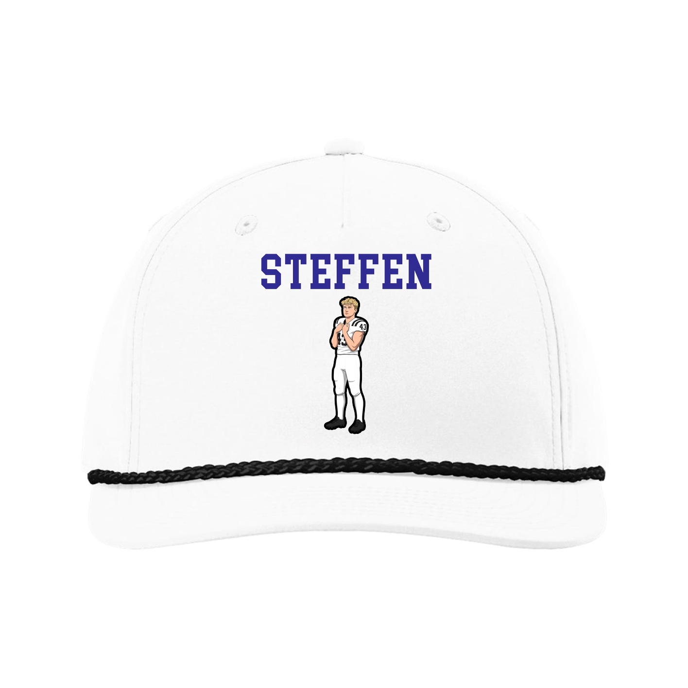Five-Panel Classic Rope Cap — Shirsey in White
