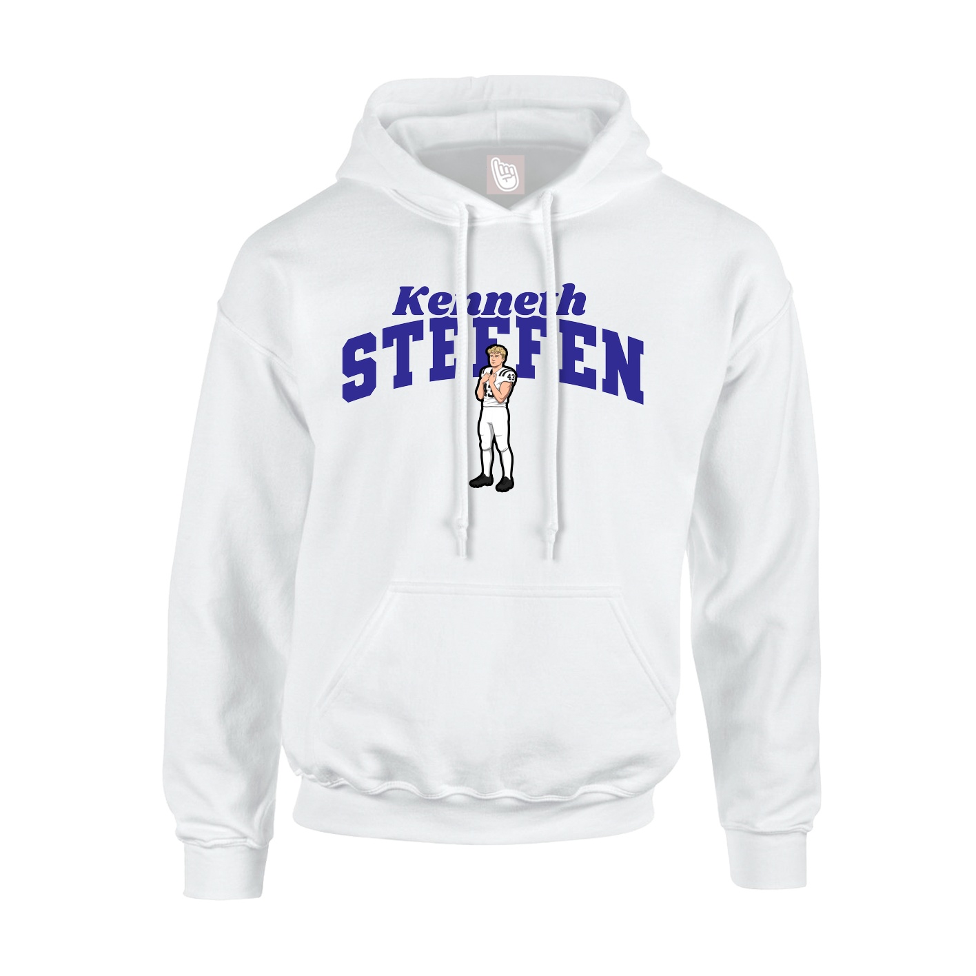 Youth Hoodie — Signature Arch in White