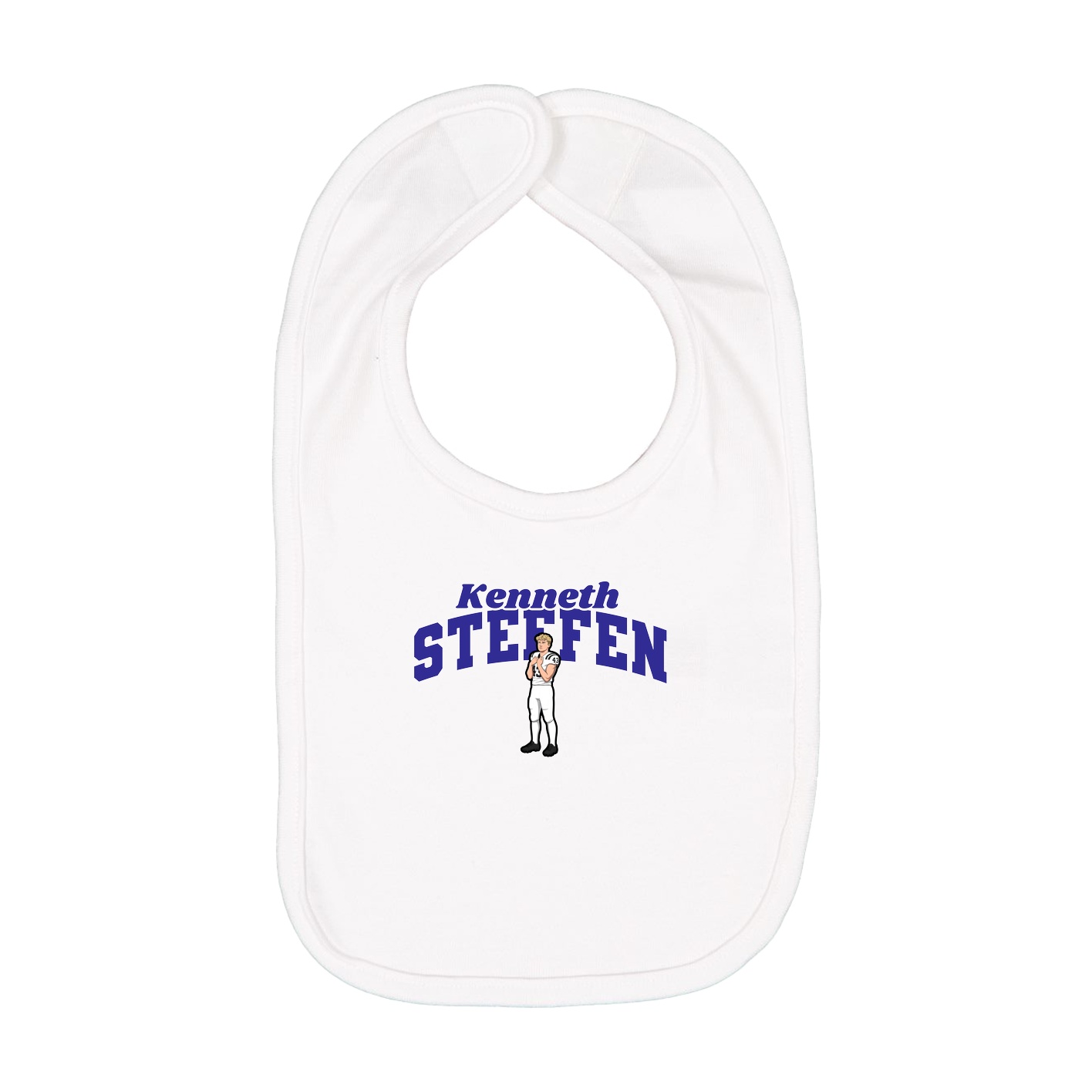 Infant Bib — Signature Arch in White