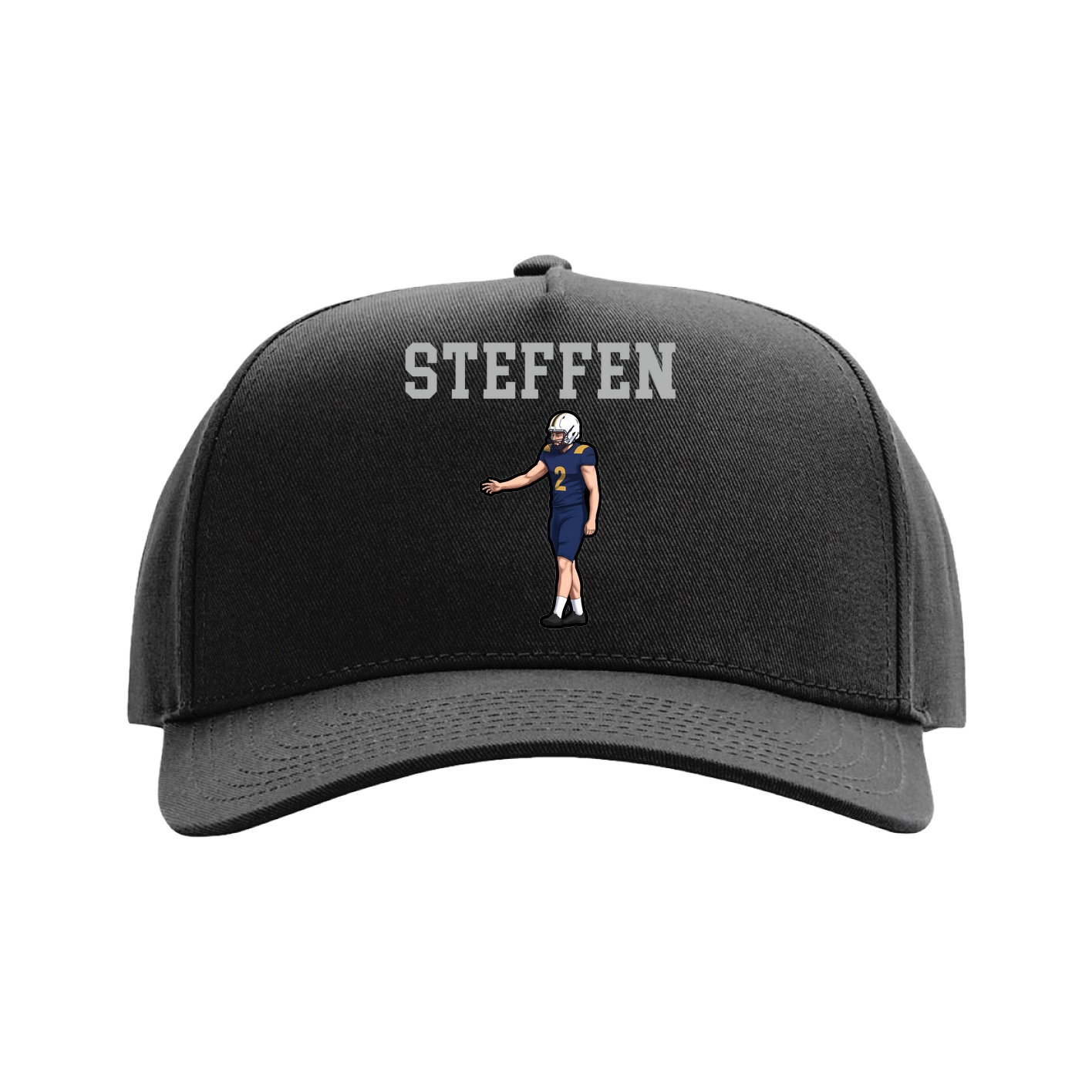 Full Fabric Five-Panel Champ Cap — Shirsey in Black