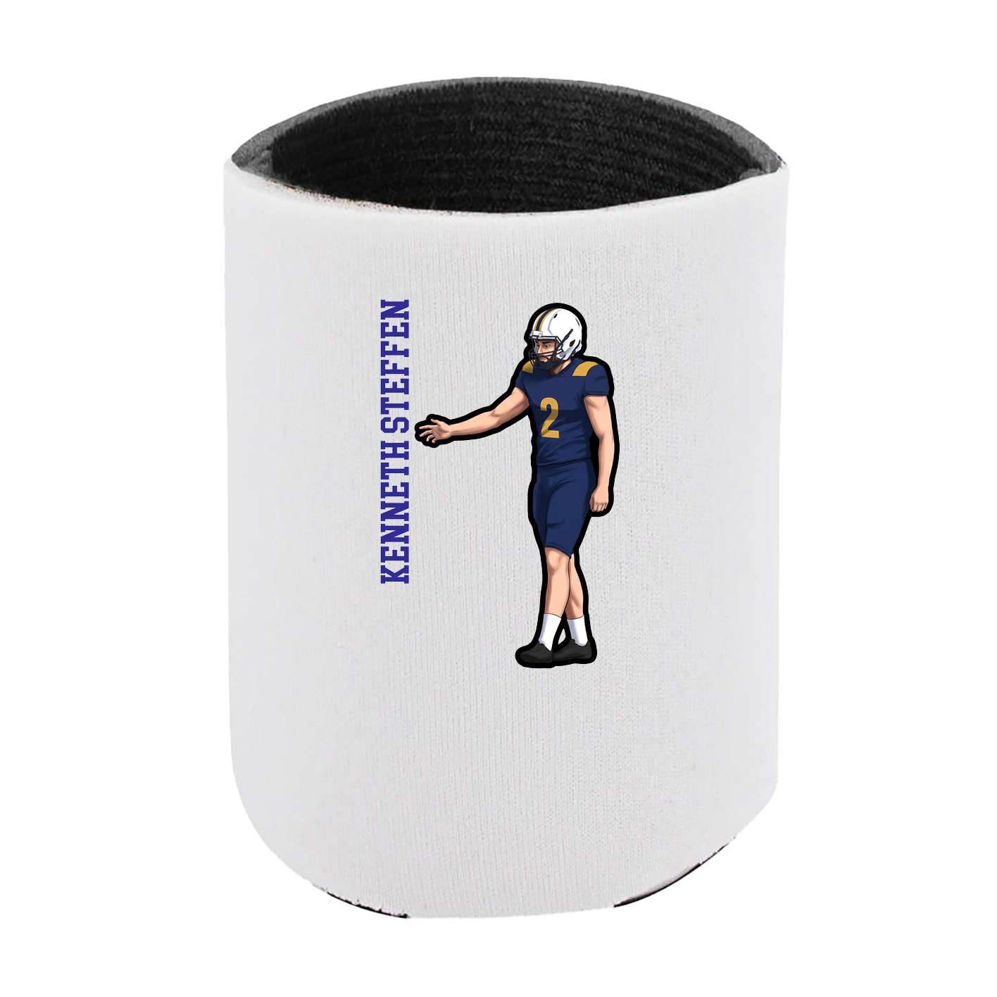 Can Holder — Name Vertical in White