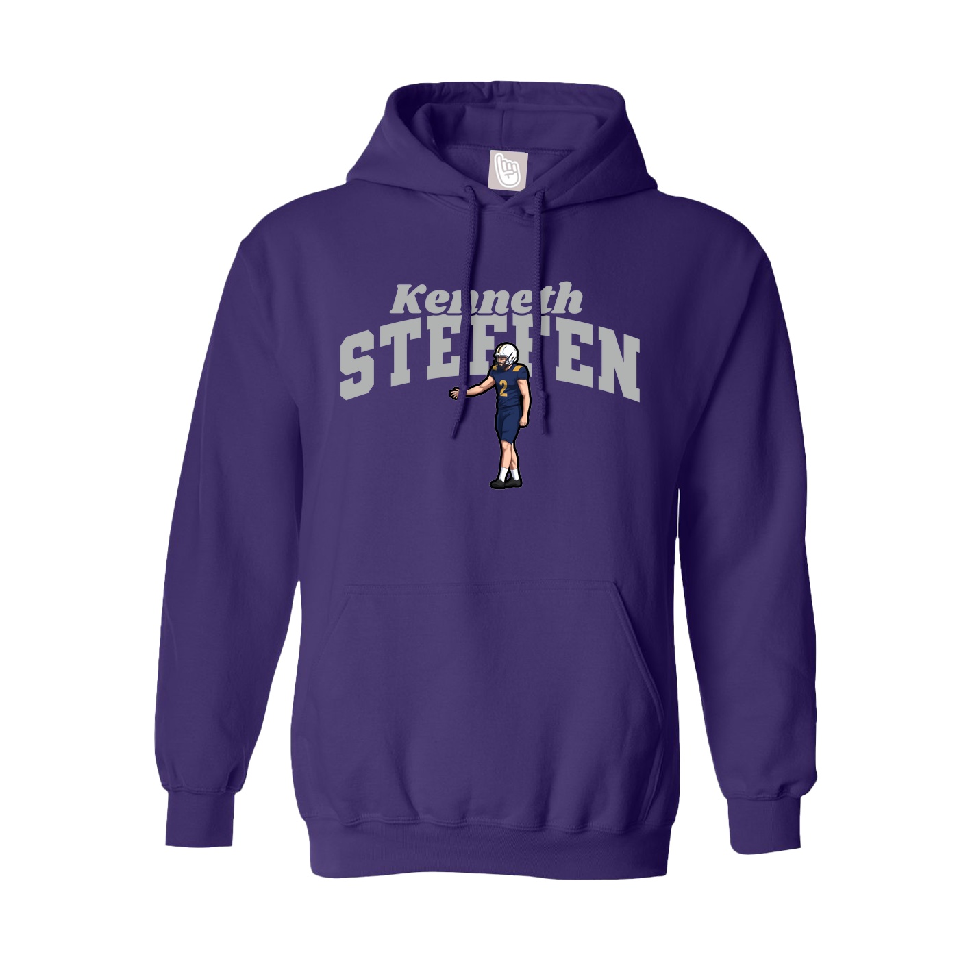 Hoodie — Signature Arch in Purple