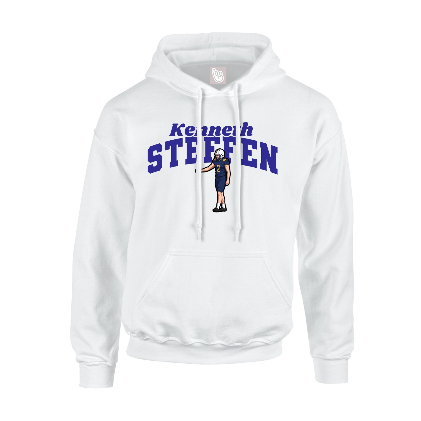Hoodie — Signature Arch in White